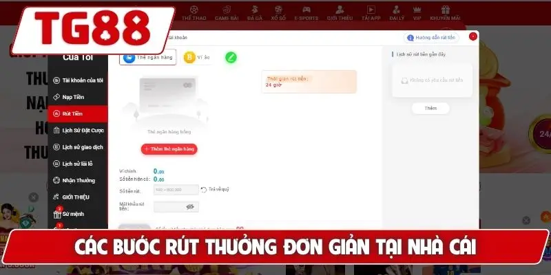 TG88 ⭐ Nhà Cái Uy Tín T10/2026 | Tải TG 88 Chính Thất Chan +88K 25 Các bước rút thưởng đơn giản tại nhà cái